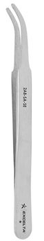 Forceps- Stainless Steel Curved Tapered Flat Round Tip