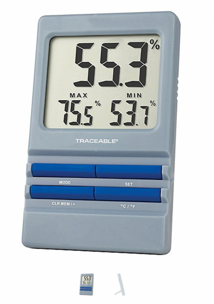 Digital Thermohygrometer  Traceable Thermohygrometer with Clock